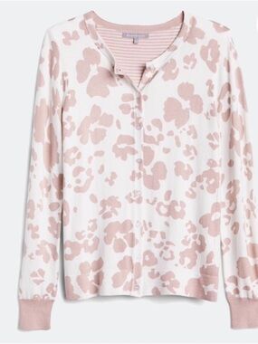 Daniel Rainn Cream Cardigan with Dusty Pink Floral Print -XL